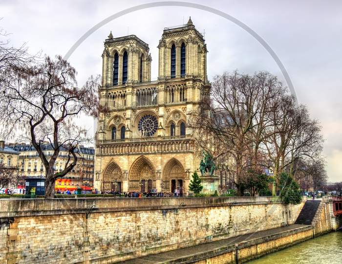 View Of The Notre Dame De Paris Cathedral - France