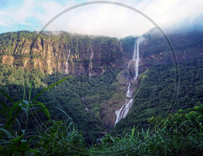 Landscape of waterfalls