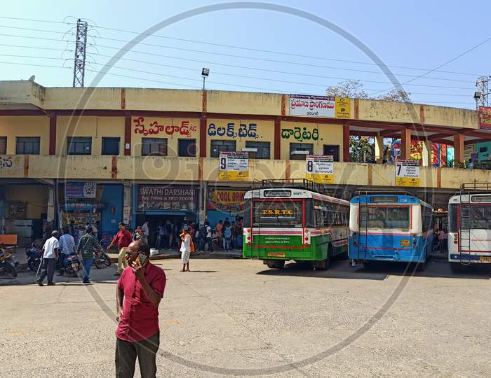 TSRTC Busstation Warangal City Telangana India