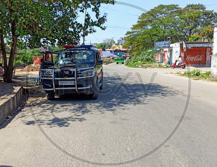 Warangal City Police Vehicle Telangana India