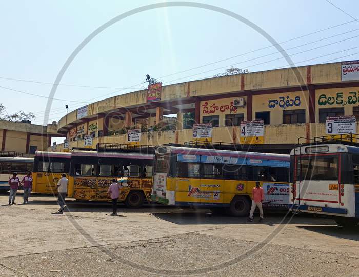 TSRTC Busstation Warangal City Telangana India