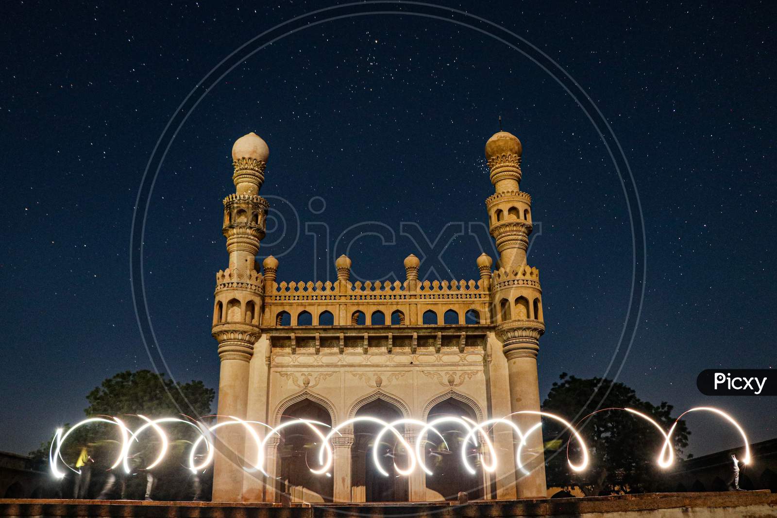 Juma masjid at night