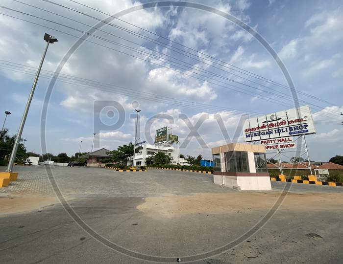 Murugan Idli Shop entrance on highway