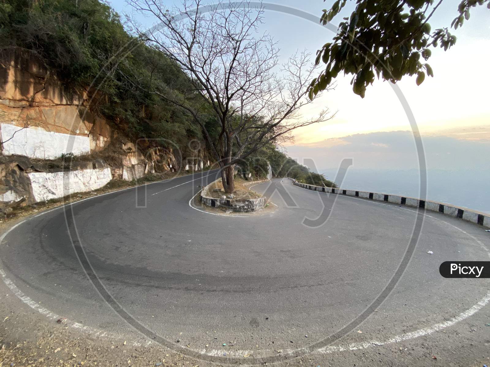 View of the curve of ghat road