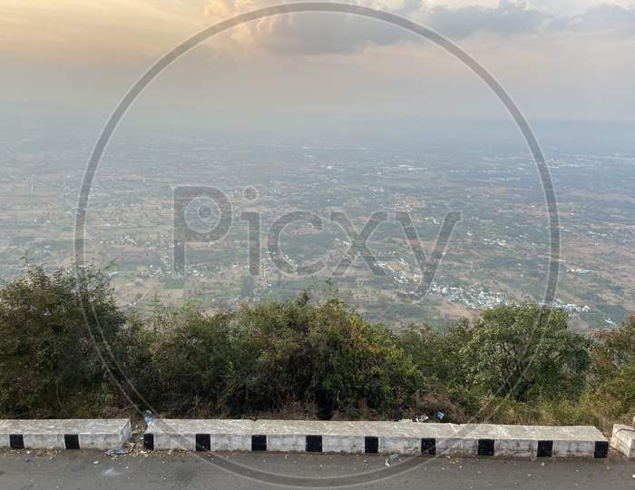 View of towns from Yelagiri Ghat Road