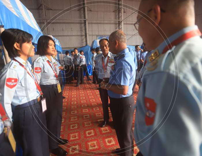 Indian Airforce Officers At an Airbase