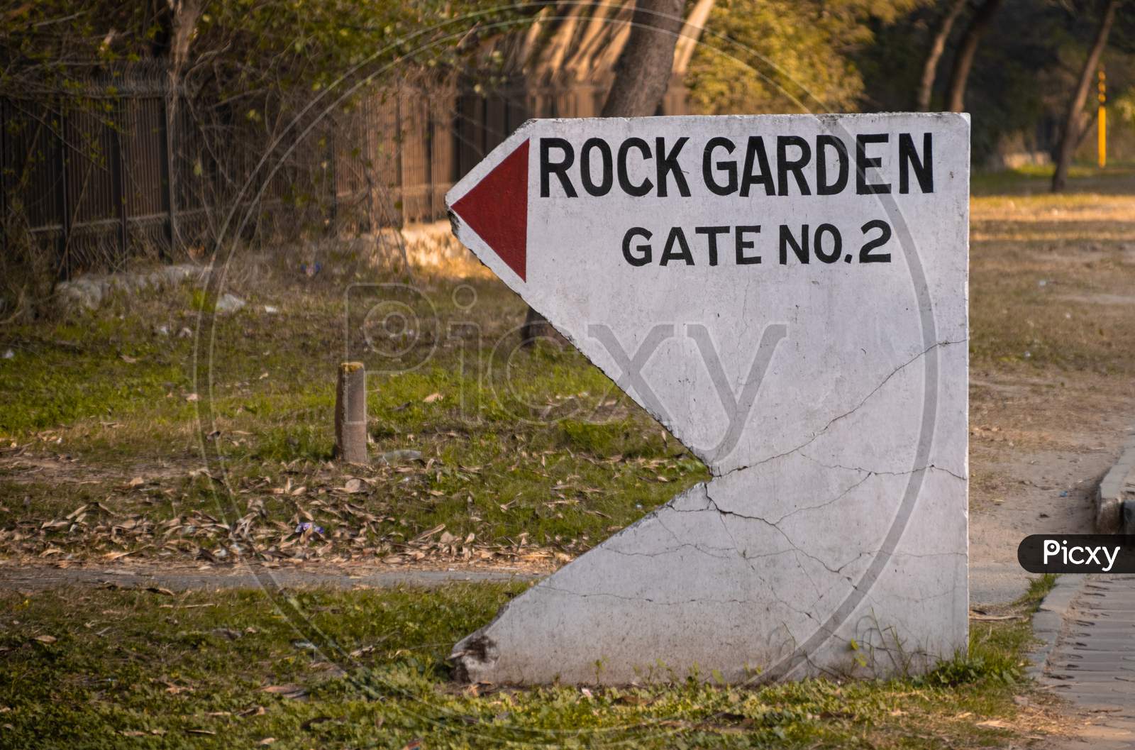 Sign board for Rock garden chandigarh