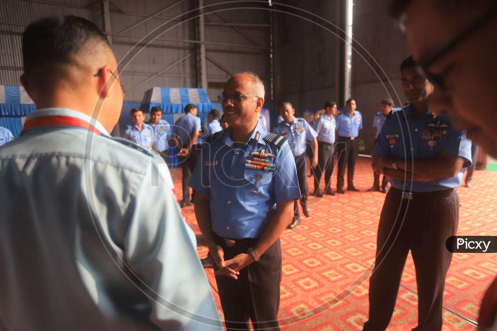 Indian Airforce Officers At an Airbase