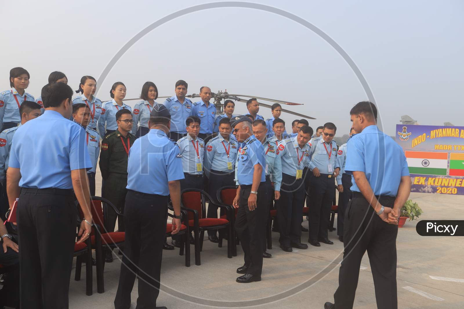 Indian Airforce Officers At an Air Base