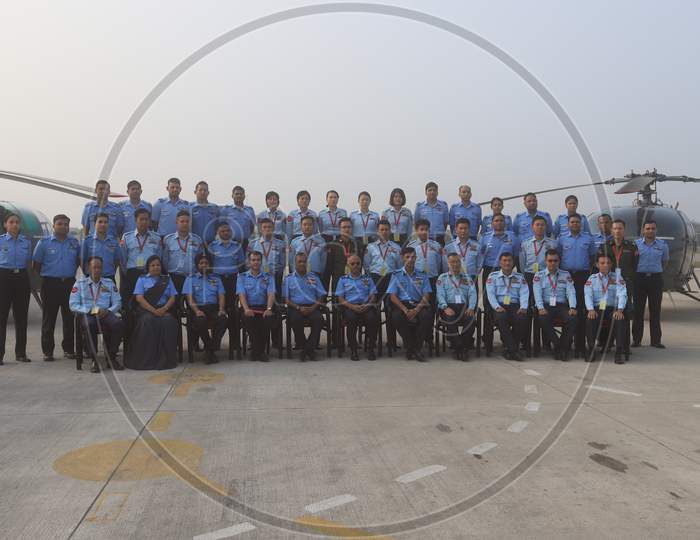 Indian Airforce Officers At an Air Base