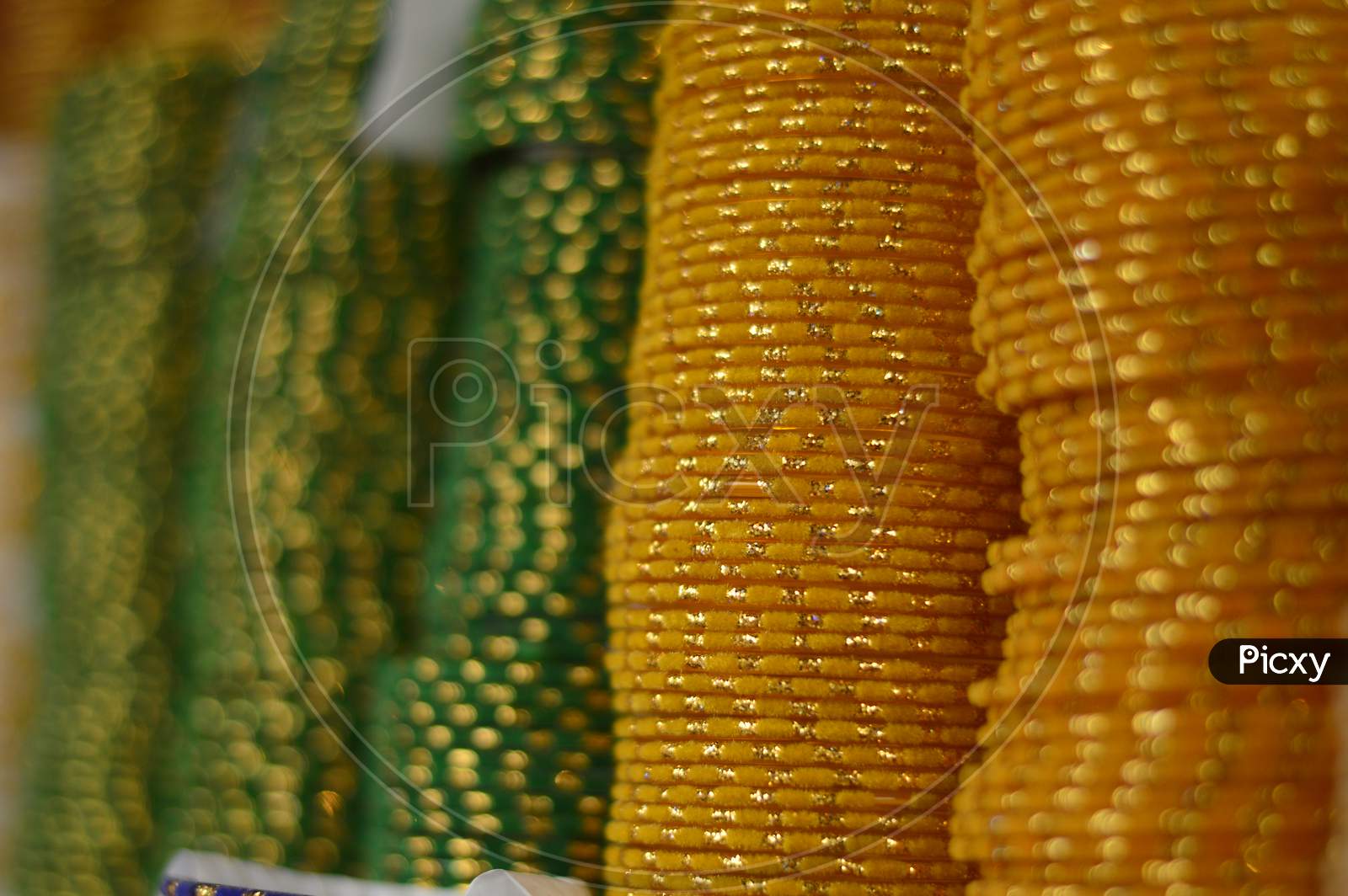 Closeup Of Colourful Bangles in an Vendor Stall
