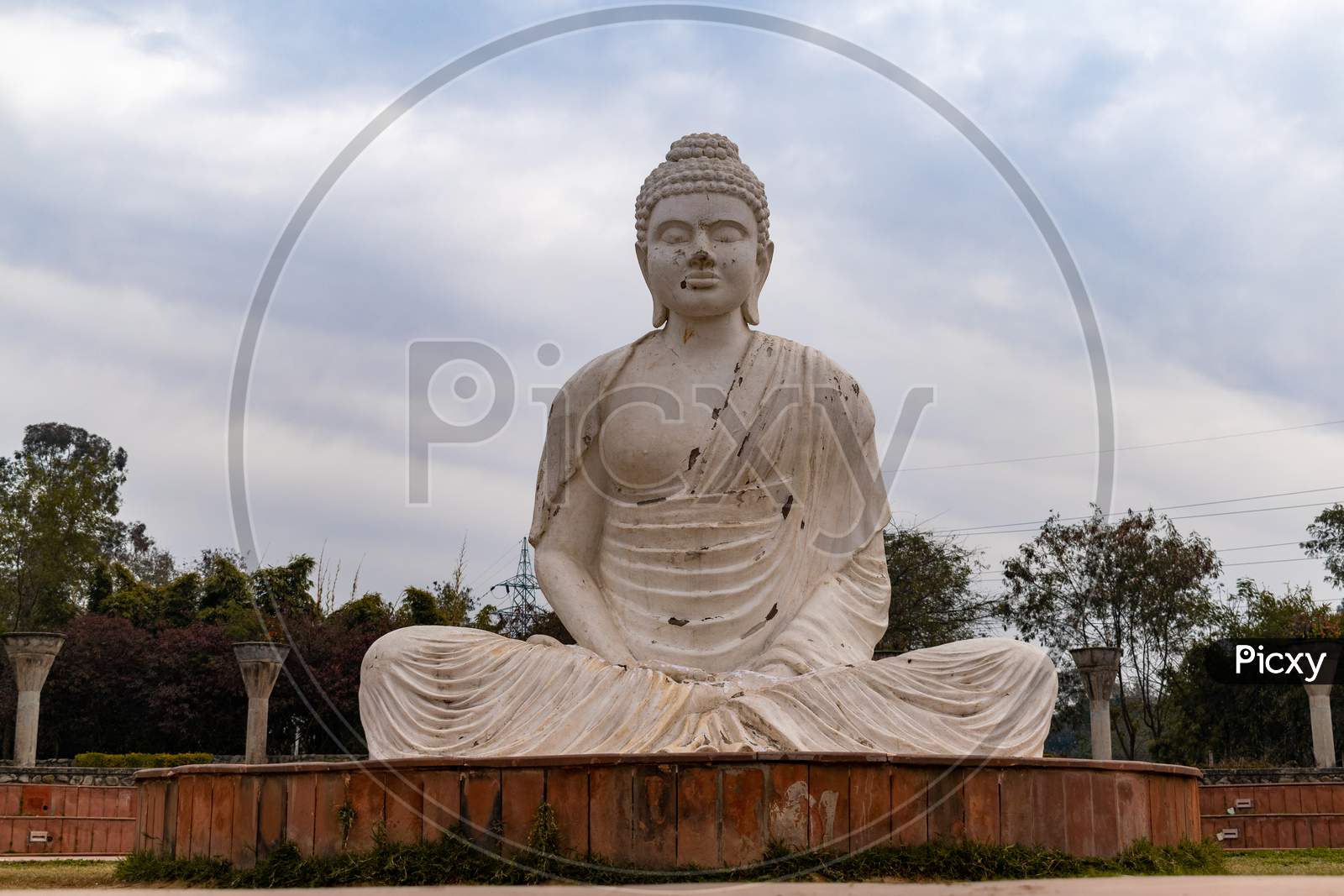 Buddha statue in the Garden of Silence Chandigarh