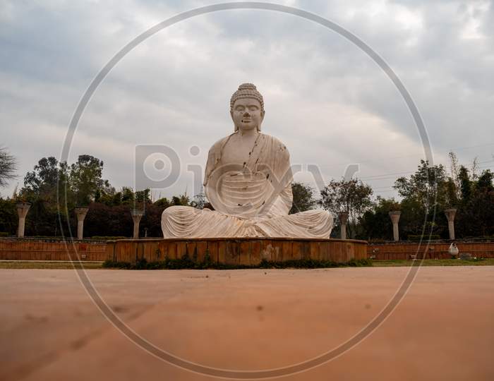 Buddha statue in the Garden of Silence Chandigarh