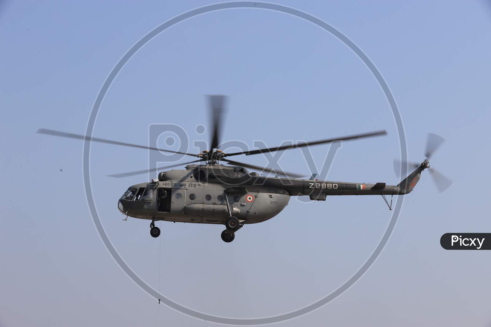 Indian Air Force Z2980 Helicopters Demonstration At an Air Base