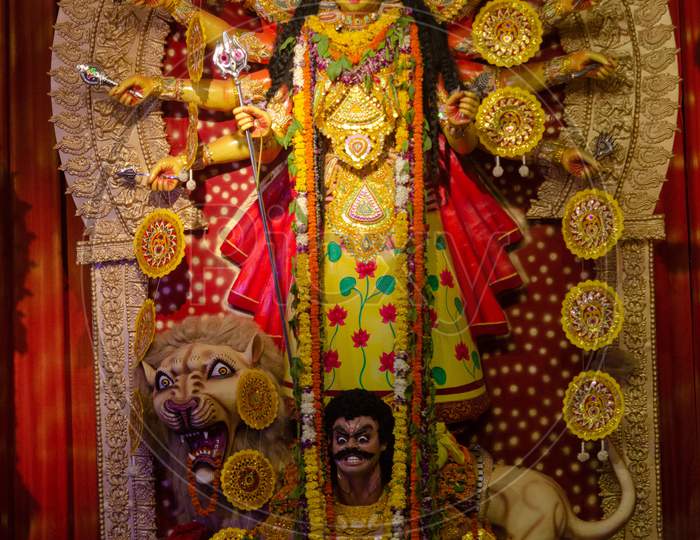 Indian Hindu Goddess Durga Devi Statue