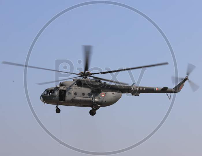 Indian Air Force Z2980 Helicopters Demonstration At an Air Base