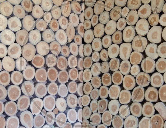 Pattern of Wood logs