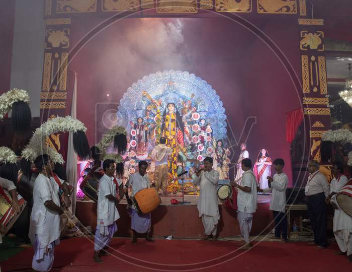Dussehra Celebrations in a temple
