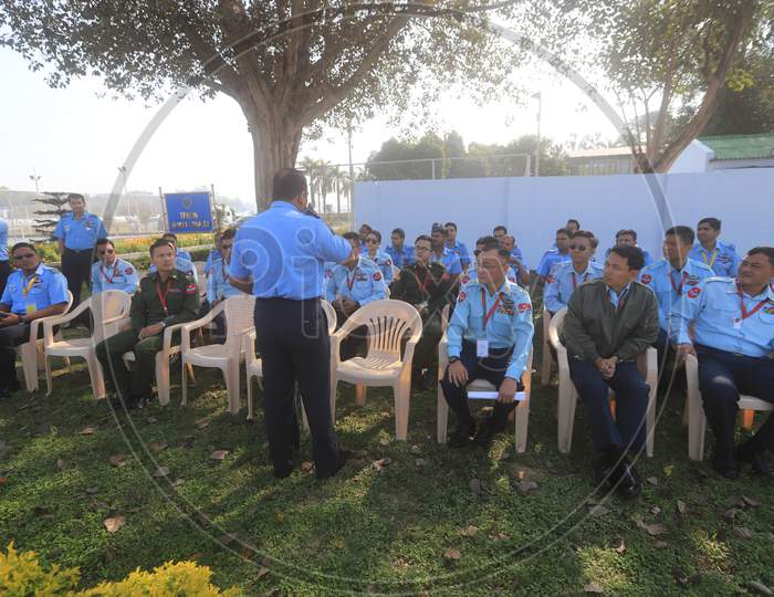 Indian Air Force  Officers At an Air Base