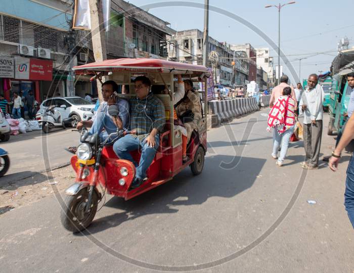 Indian Auto-rickshaw on the road