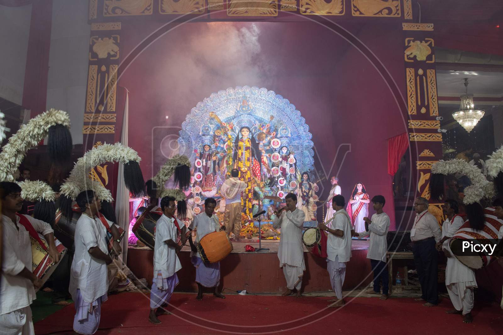 Dussehra Celebrations in a temple