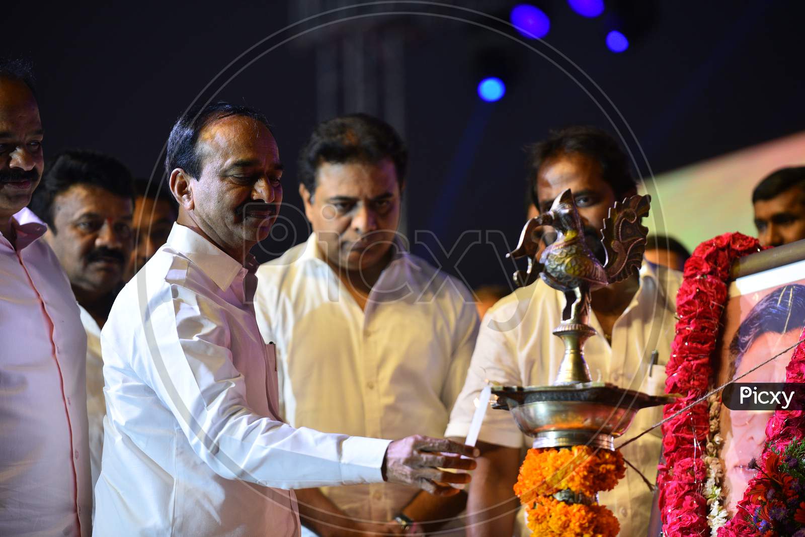 Telangana Ministers Etela Rajender and K. T. Rama Rao  Attending An Event