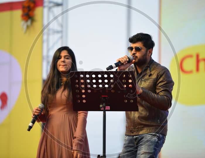 Playback singer Lipsika and Anudeep Dev