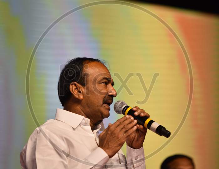 Telangana Minister of Medical & Health and Family Welfare Mr.Etela Rajender  Speaking At Chicken And Egg Mela in Hyderabad