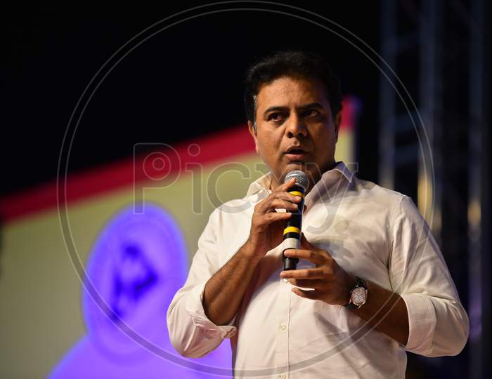 Telangana MA & UD Minister KTR in a Public Meeting