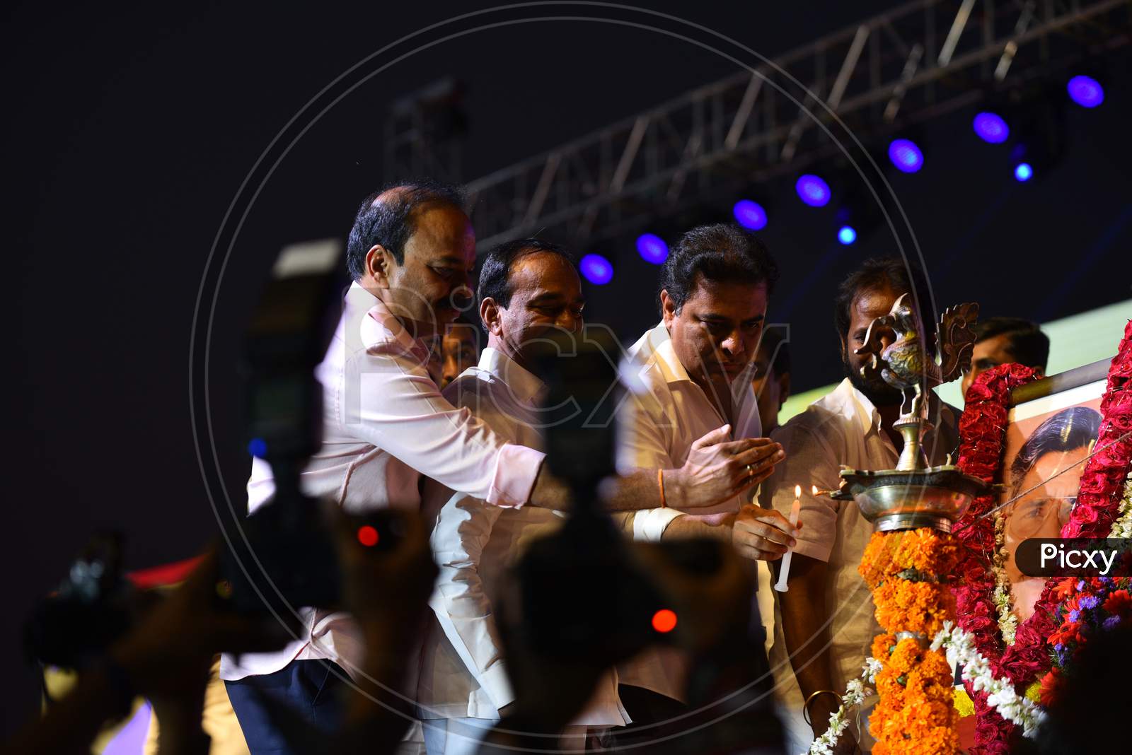 Telangana Ministers Etela Rajender and K. T. Rama Rao  Attending An Event