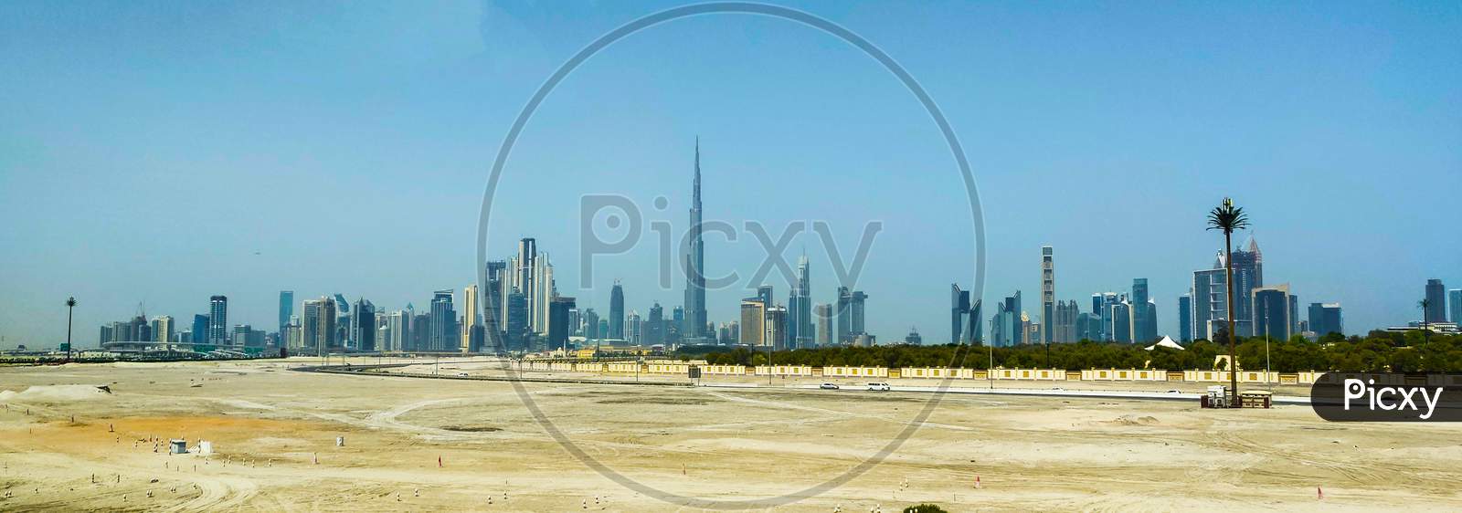 Dubai Skyline from the desert