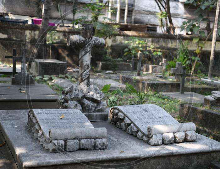 Tombs Or Graves In St John's Church in Kolkata, West Bengal