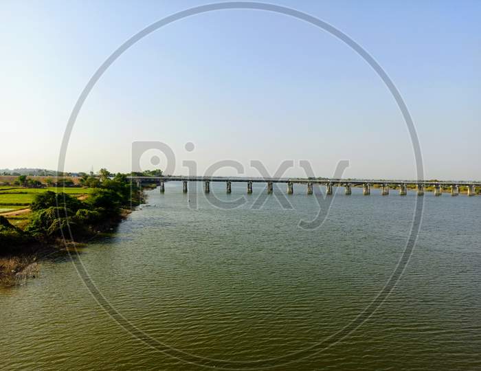 Godavari River Bridge at Basara Telangana India