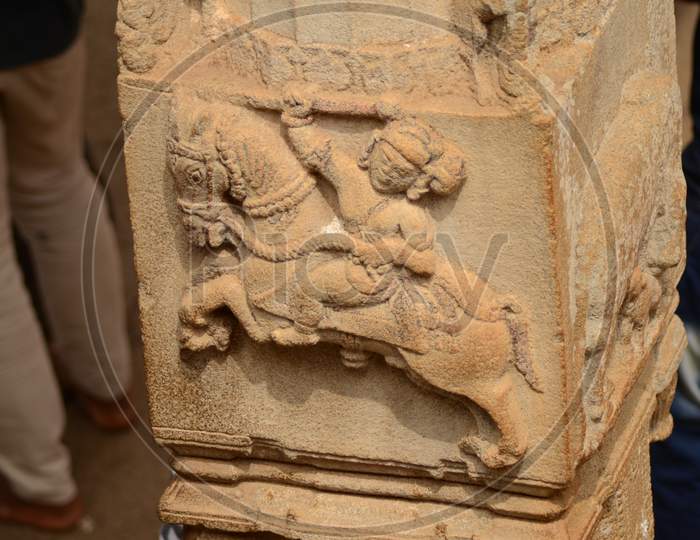 stone art at Bahubali temple,Shravanabela gola