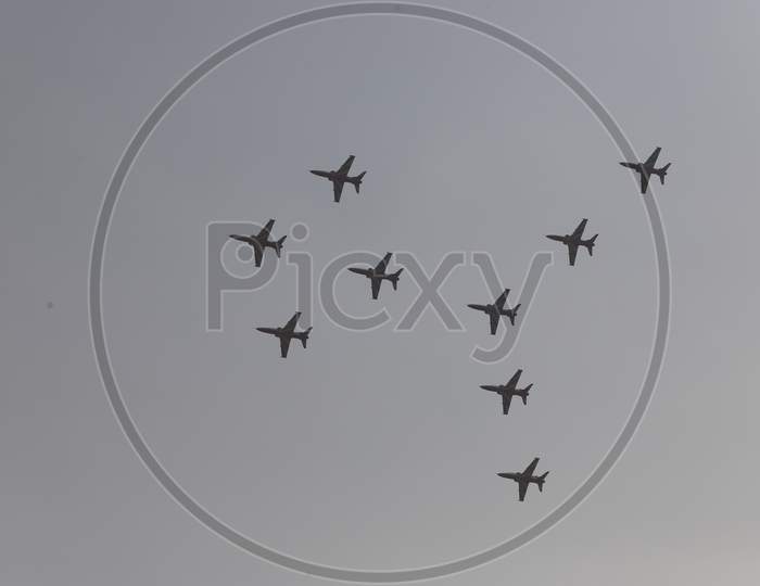 Indian Air Force Fighter Jet Flights  Air Show At Defence Expo  Event DefExpo 2020 In Lucknow , Uttar Pradesh