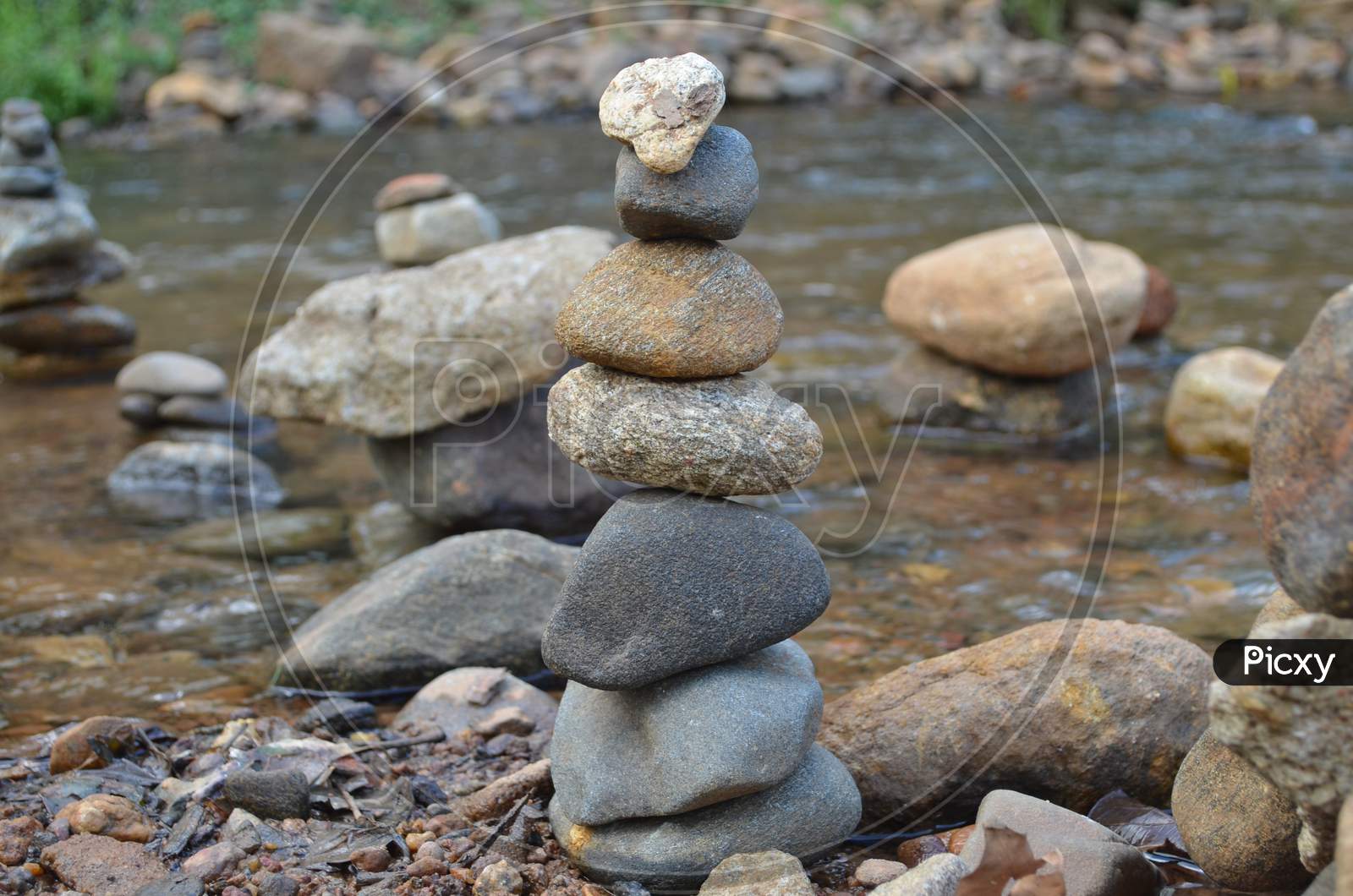 Stones  Arranged On One Another