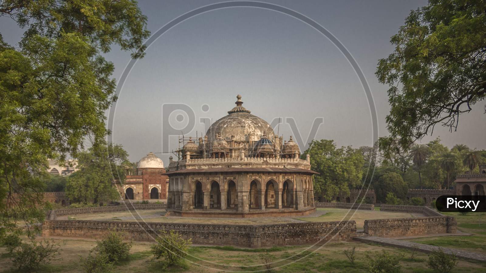 A general view of Isa Khan Tomb, New Delhi