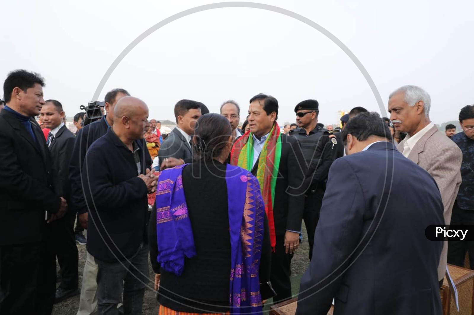 Assam Chief Minister Sarbananda Sonowal Inspecting The Venue Of Prime Minister Narendra Modi'S Programme To Be Held On 7Th Feb, 2020 In Connection With Celebration Programme Of Signing Of Bodoland Peace Accord At Kokrajhar  District Of Assam On Feb 05,2020.