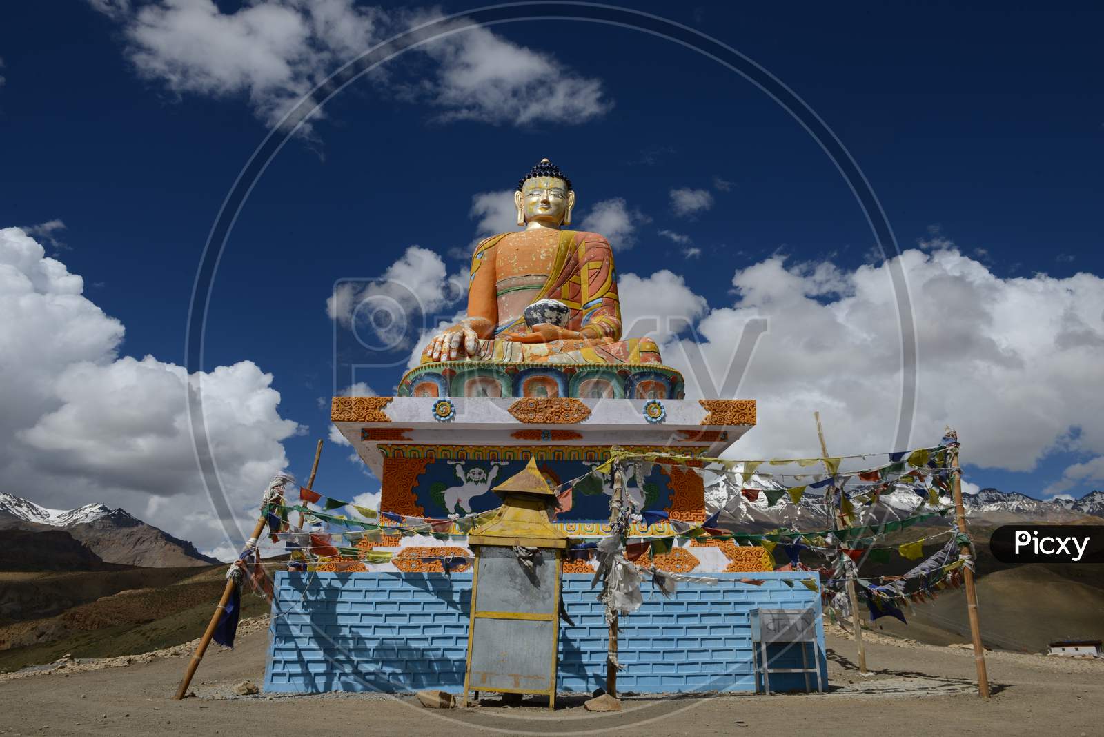 Buddha statue in Langza Village of Spiti Valley