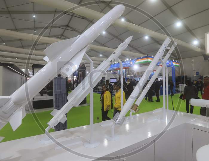 Land To Air Missile Models  By Korea Aerospace Industries KAI   At Defence  Expo a Flagship Event DefExpo 2020 By Ministry Of Defence ,Government Of India At Lucknow, Uttar Pradesh