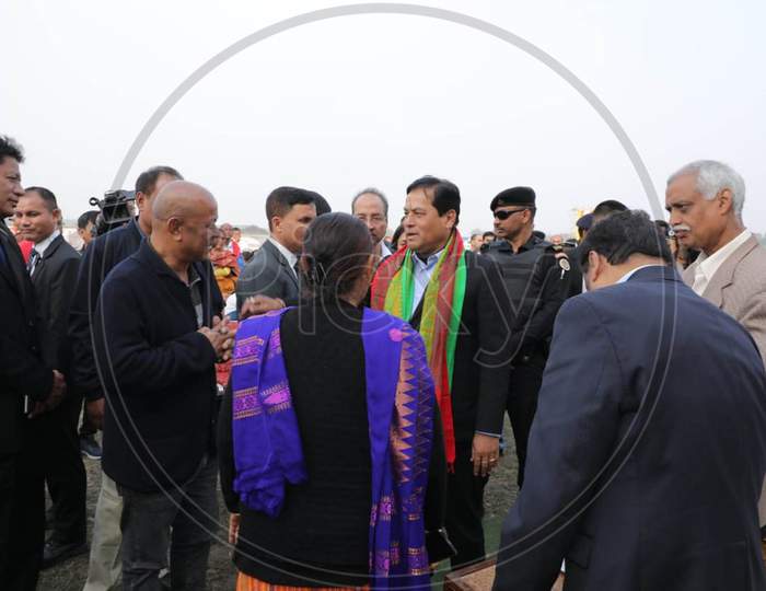 Assam Chief Minister Sarbananda Sonowal Inspecting The Venue Of Prime Minister Narendra Modi'S Programme To Be Held On 7Th Feb, 2020 In Connection With Celebration Programme Of Signing Of Bodoland Peace Accord At Kokrajhar  District Of Assam On Feb 05,2020.