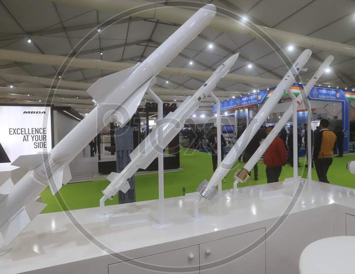 MBDA Missiles In Display At Defence  Expo a Flagship Event DefExpo 2020 By Ministry Of Defence ,Government Of India At Lucknow, Uttar Pradesh