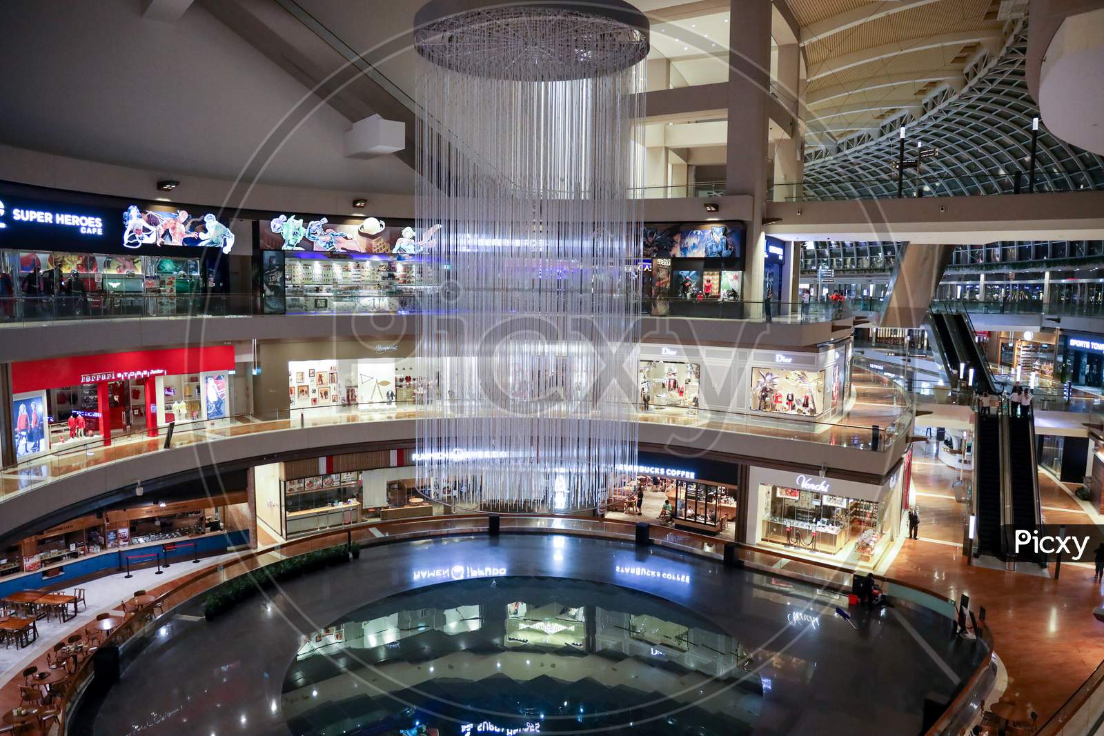 Interior Of an Shopping Mall  in Marina Bay, Singapore