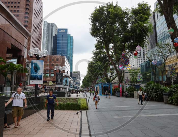 Lane With Shopping Malls or Centers At Orchard Road , Singapore