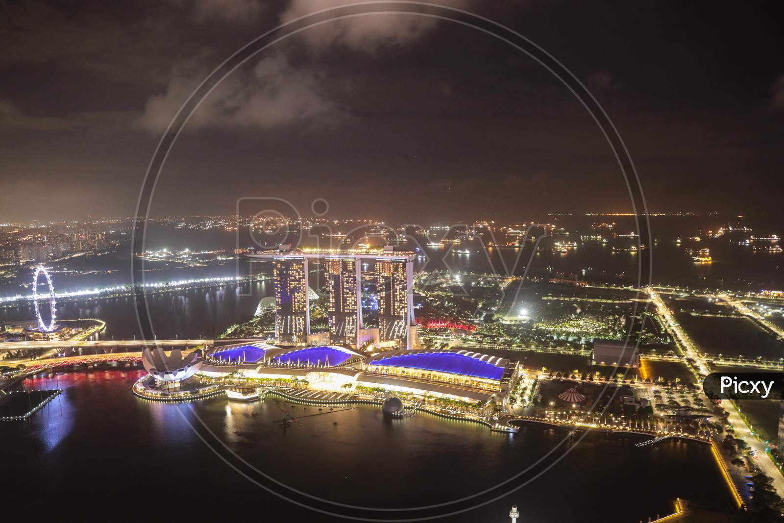 View Of Marina Bay Sands From Apartment Buildings In Singapore
