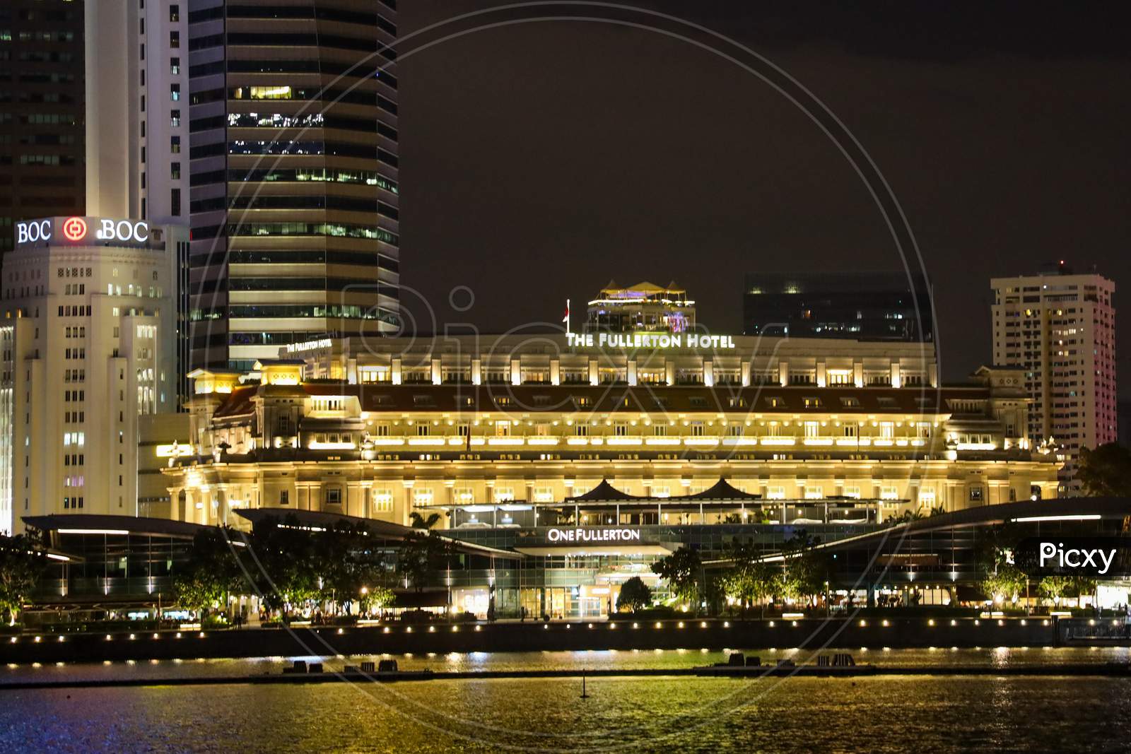 The Fullerton Hotel View From Marina Bay, Singapore