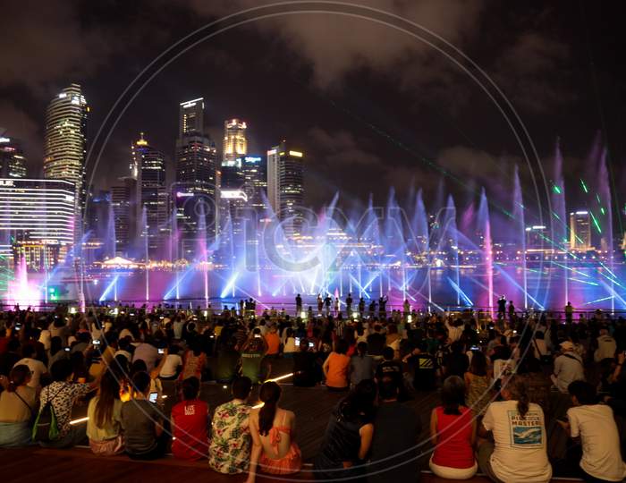 New Year Celebrations At Marina Bay, Singapore