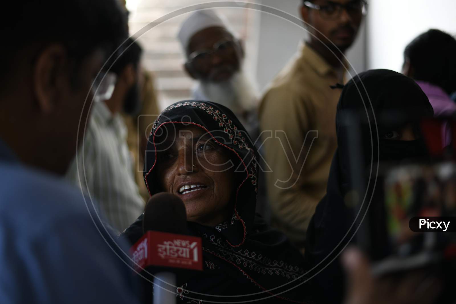 Muslim Woman Talking To An News Channel After Casting Her Vote in General Elections in Delhi
