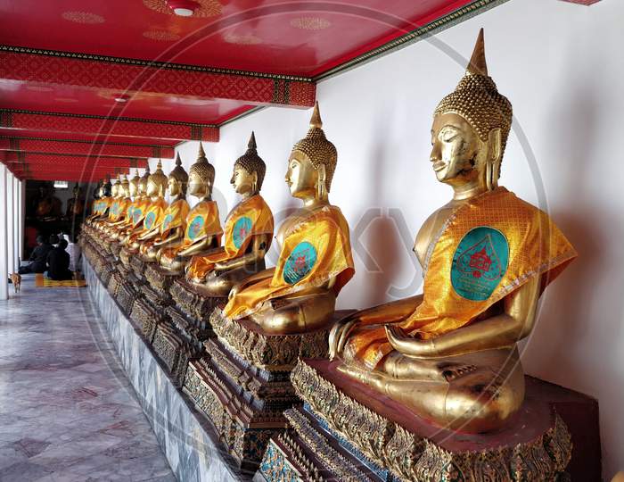 Buddha statues in a temple