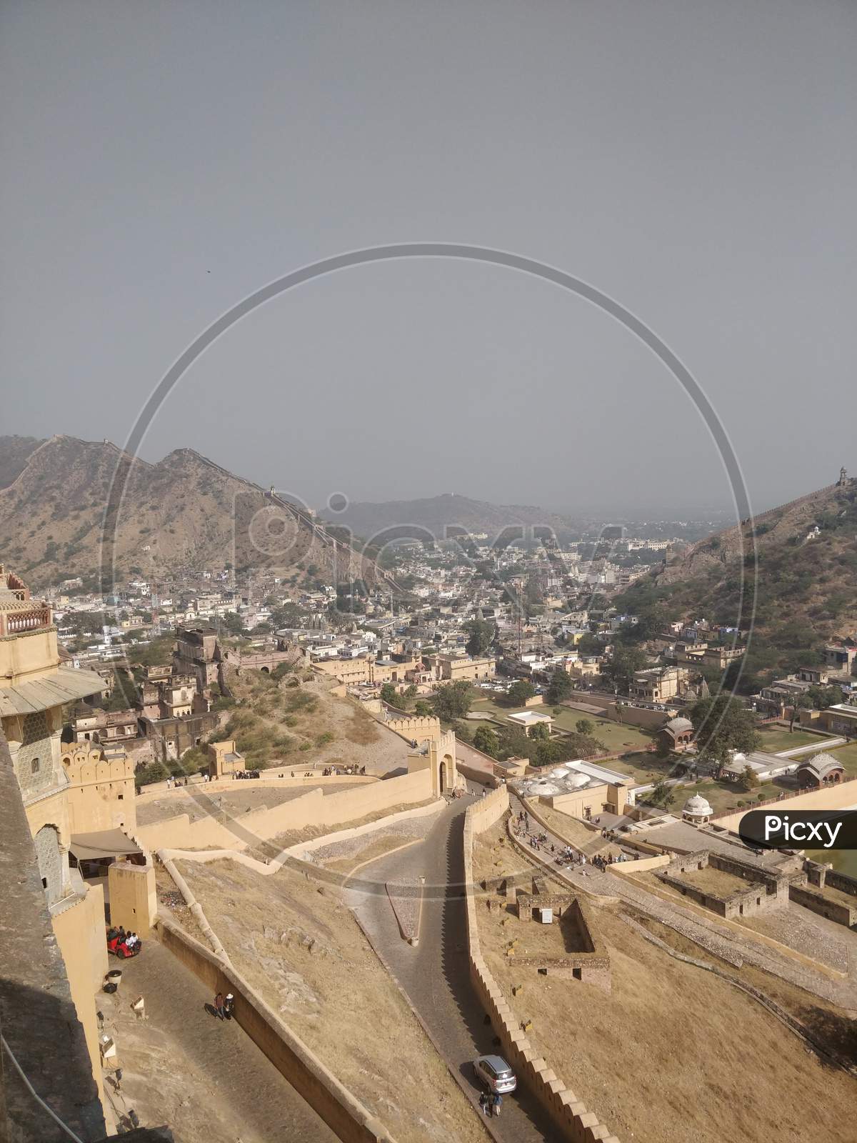 Jaipur city from Amer Fort
